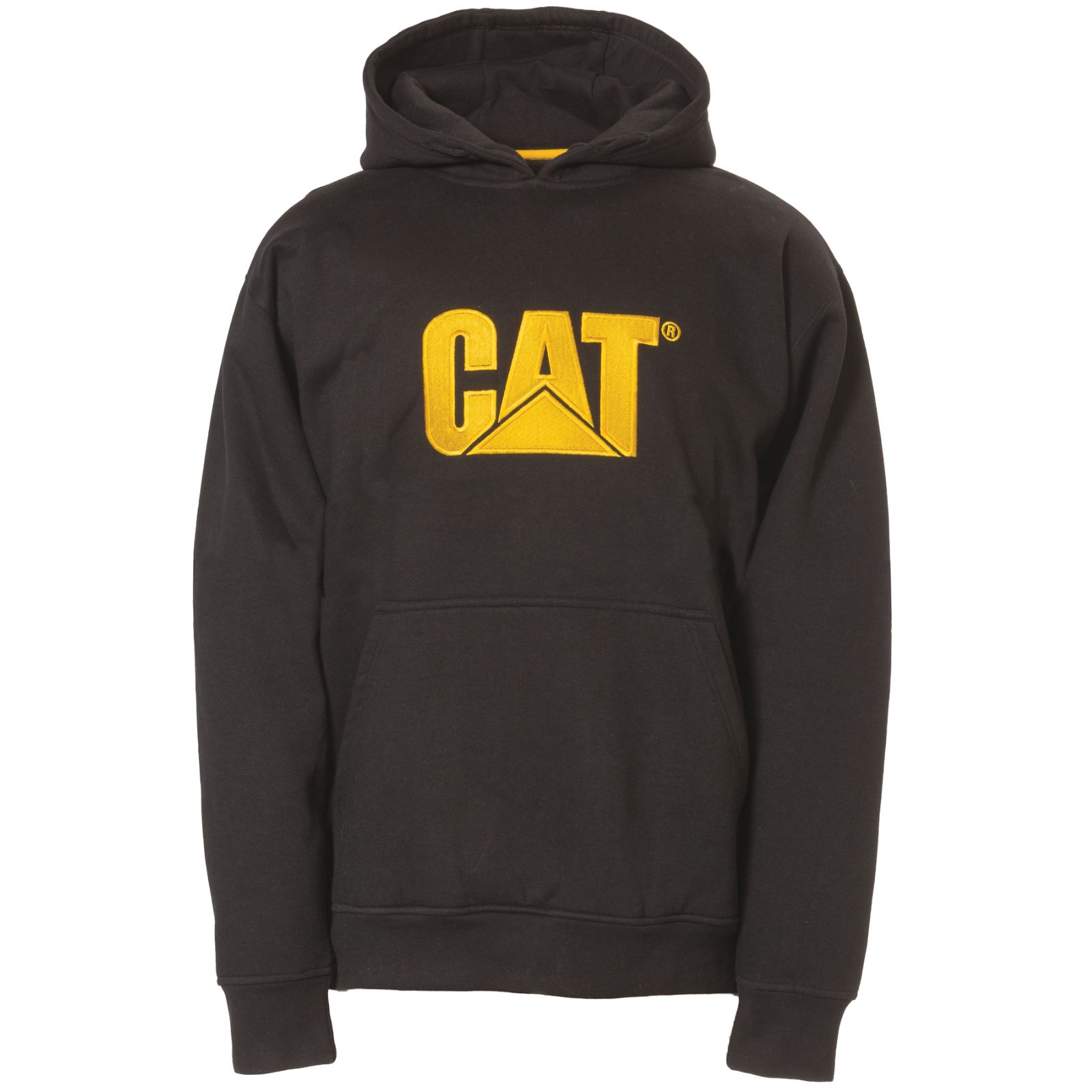 Caterpillar Clothing Online - Caterpillar Trademark Hooded Mens Sweatshirts Black (084135-OYF)